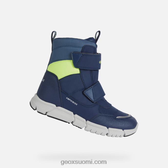 navy/fluo keltainen 42HD21073 Geox flexyper abx junior