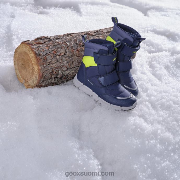 navy/fluo keltainen 42HD21073 Geox flexyper abx junior