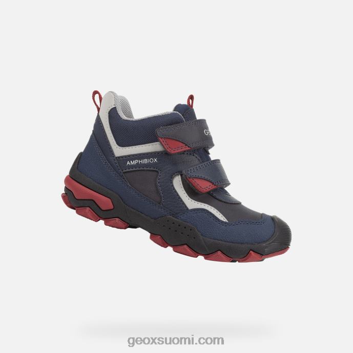laivastonsininen/tummanpunainen 42HD21406 Geox buller abx poika