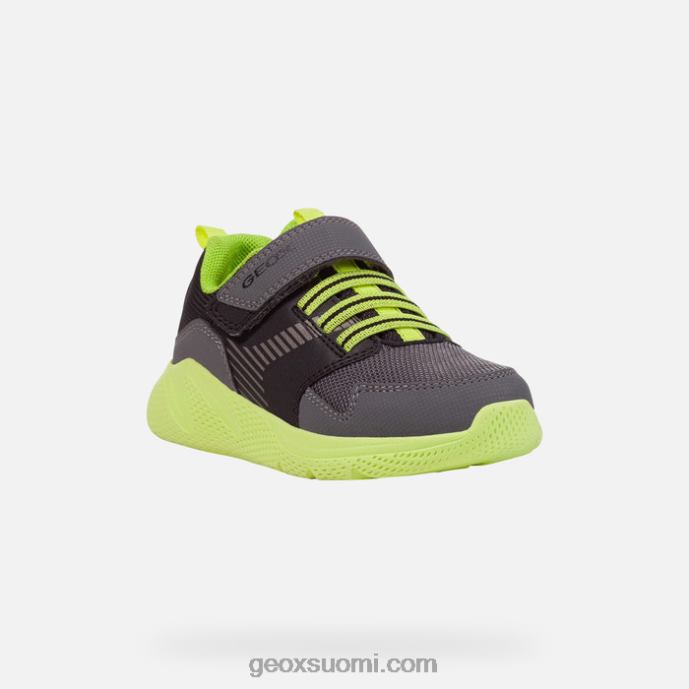 tummanharmaa/lime 42HD21311 Geox sprinttipoika