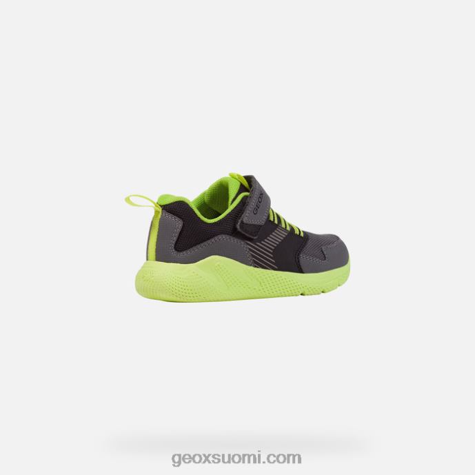 tummanharmaa/lime 42HD21311 Geox sprinttipoika
