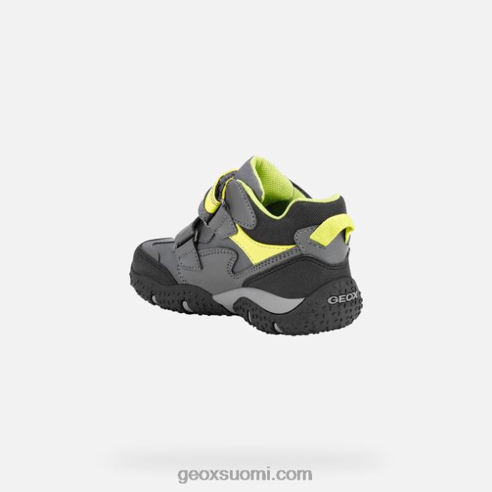 tummanharmaa/lime 42HD21413 Geox baltilainen poika