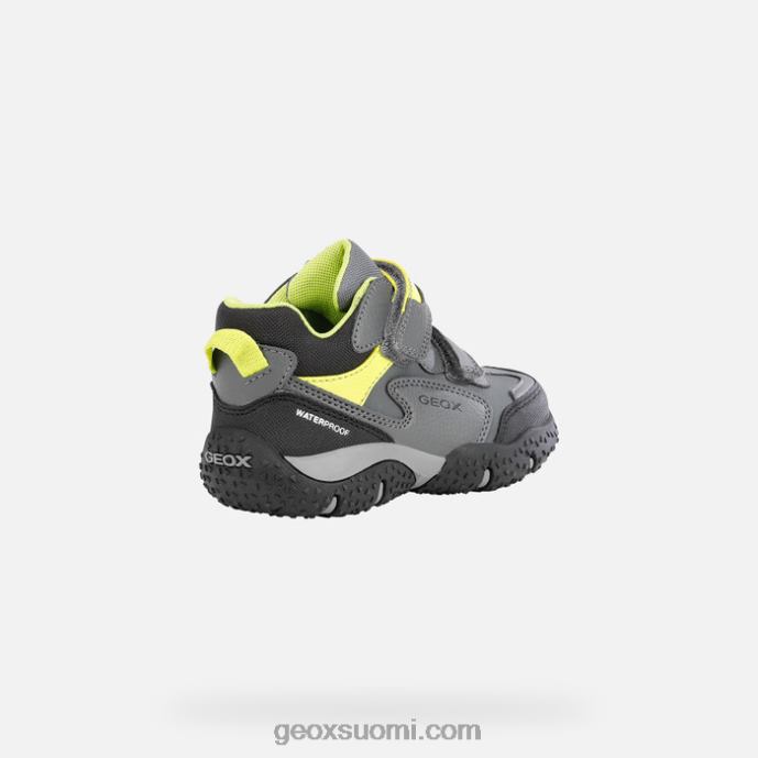tummanharmaa/lime 42HD21413 Geox baltilainen poika