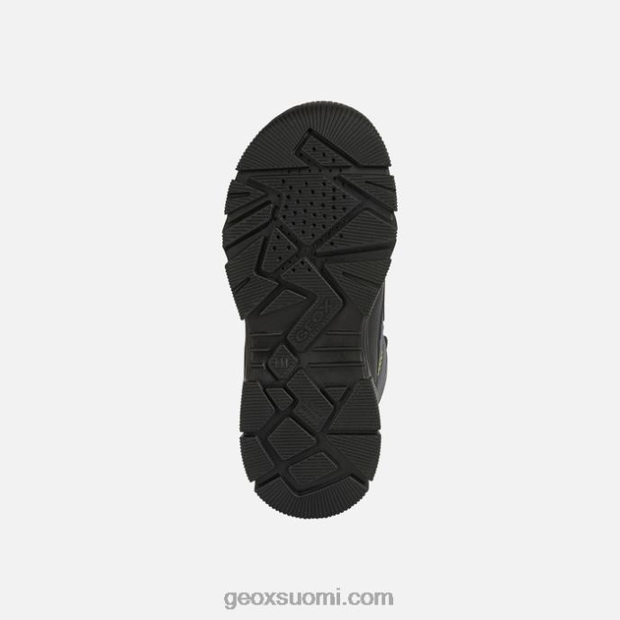 tummanharmaa/lime 42HD21409 Geox nevegal abx poika