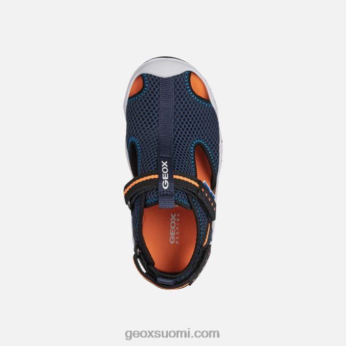 navy/fluo oranssi 42HD21349 Geox kahlaaja juniori