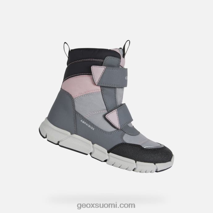 harmaa/vaaleanpunainen 42HD21041 Geox flexyper abx junior