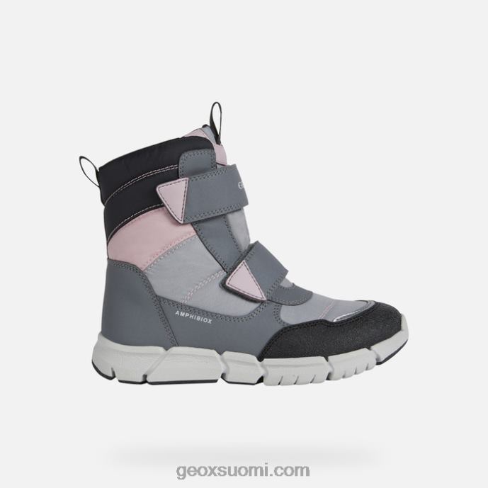 harmaa/vaaleanpunainen 42HD21041 Geox flexyper abx junior