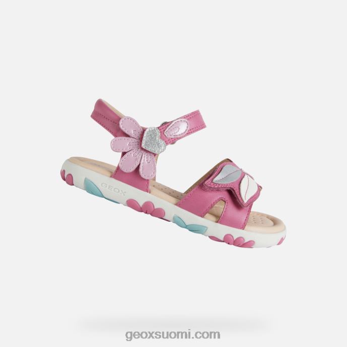 fuksia/dk pinkki 42HD21176 Geox sandaali haiti tyttö