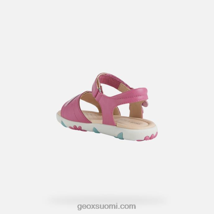 fuksia/dk pinkki 42HD21176 Geox sandaali haiti tyttö