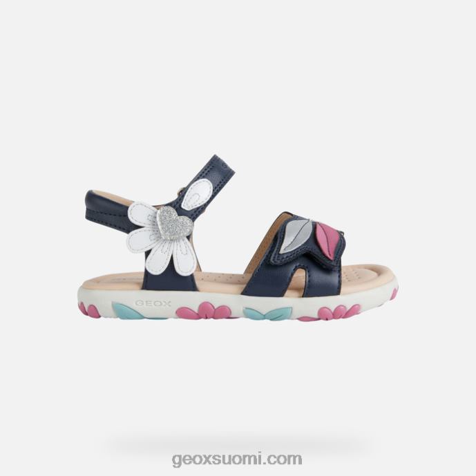 laivasto/valkoinen 42HD21177 Geox sandaali haiti tyttö