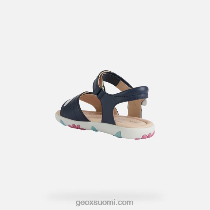 laivasto/valkoinen 42HD21177 Geox sandaali haiti tyttö