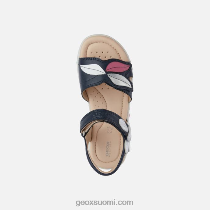 laivasto/valkoinen 42HD21177 Geox sandaali haiti tyttö