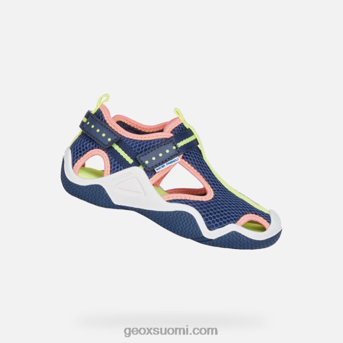 navy/fluo fuksia 42HD21048 Geox kahlaaja juniori