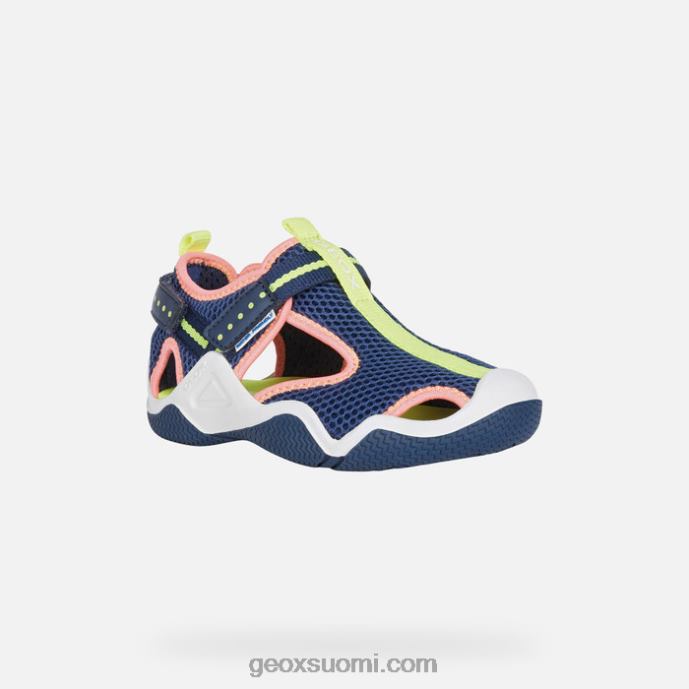 navy/fluo fuksia 42HD21048 Geox kahlaaja juniori
