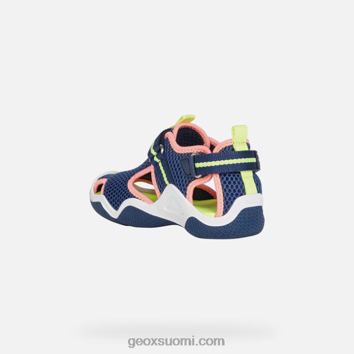 navy/fluo fuksia 42HD21048 Geox kahlaaja juniori