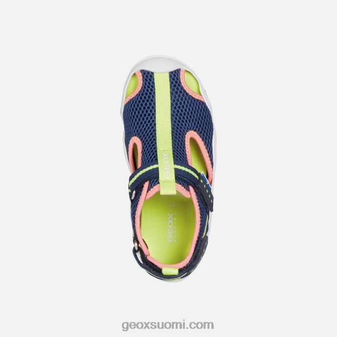 navy/fluo fuksia 42HD21048 Geox kahlaaja juniori