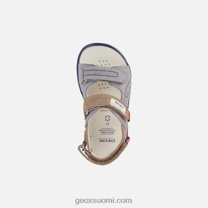 harmaa/beige 42HD21629 Geox sandaali delhi taapero