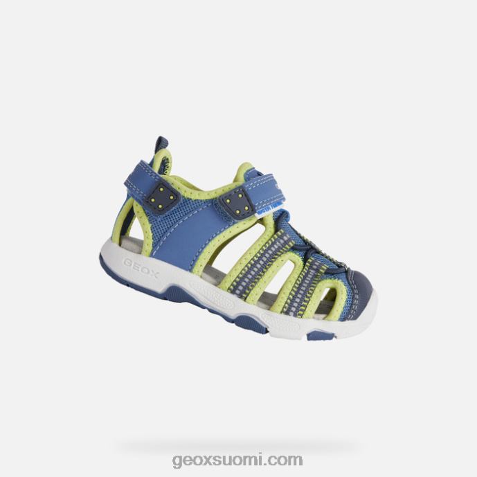 vaaleansininen/lime 42HD21433 Geox sandaali multy taapero