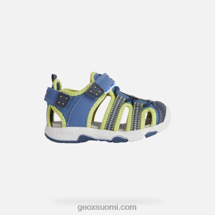 vaaleansininen/lime 42HD21433 Geox sandaali multy taapero