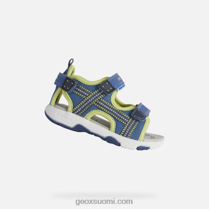 vaaleansininen/lime 42HD21495 Geox sandaali multy taapero