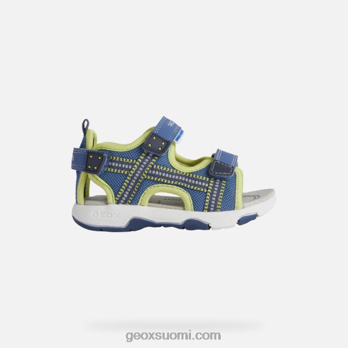 vaaleansininen/lime 42HD21495 Geox sandaali multy taapero