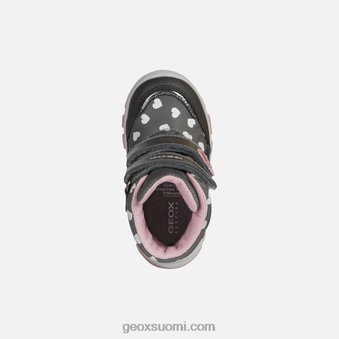 tummanharmaa/vaaleanpunainen 42HD21490 Geox flanfil abx taapero