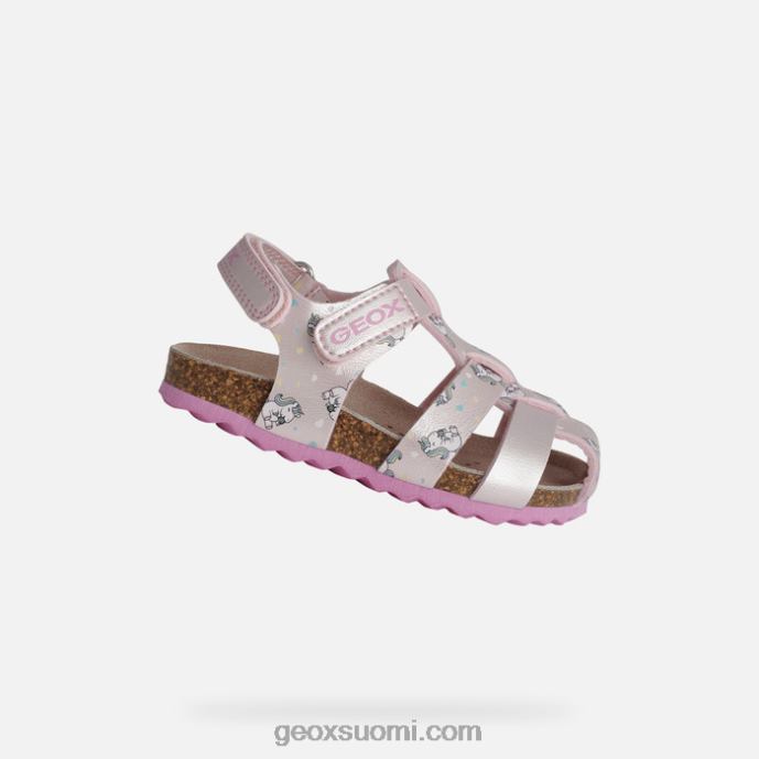 vaaleanpunainen/fuksia 42HD21533 Geox sandaalikalkki taapero