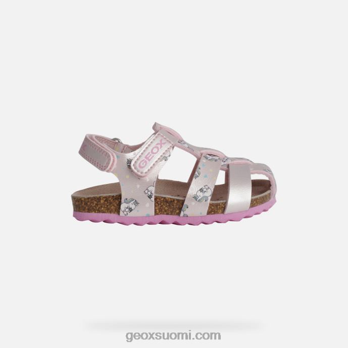 vaaleanpunainen/fuksia 42HD21533 Geox sandaalikalkki taapero
