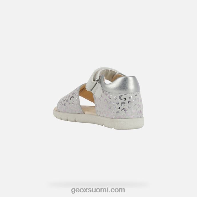 valkoinen/hopea 42HD21599 Geox sandaali alul taapero